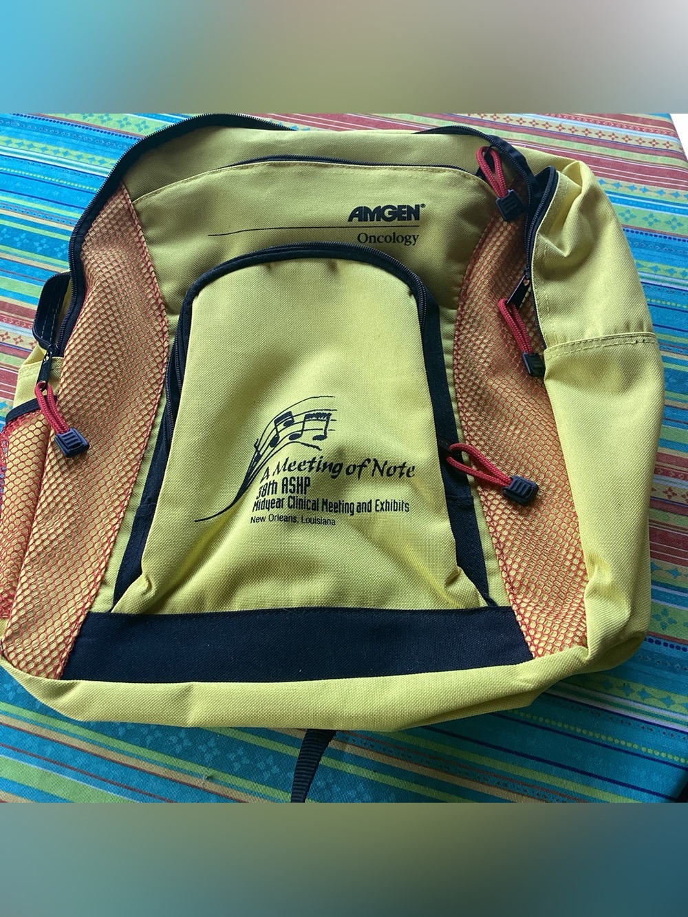 ASHP Midyear Clinical Meeting Vintage Backpack- sponsored by Amgen Oncology